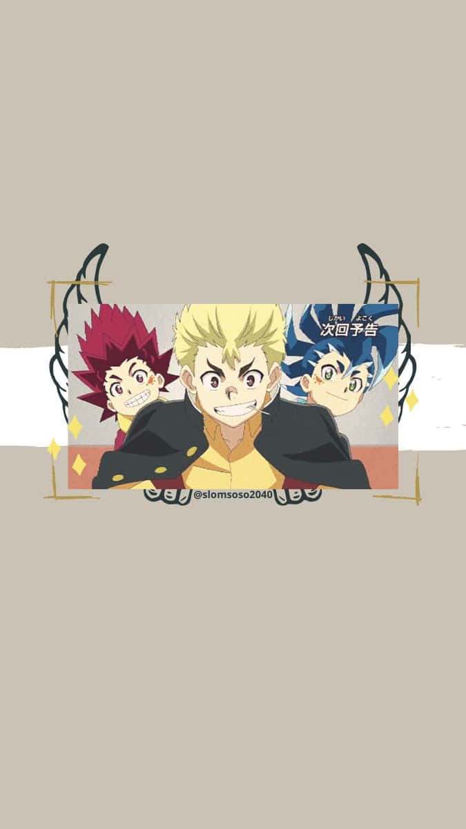 Animated Trio Rantaro Kiyamaand Friends Wallpaper