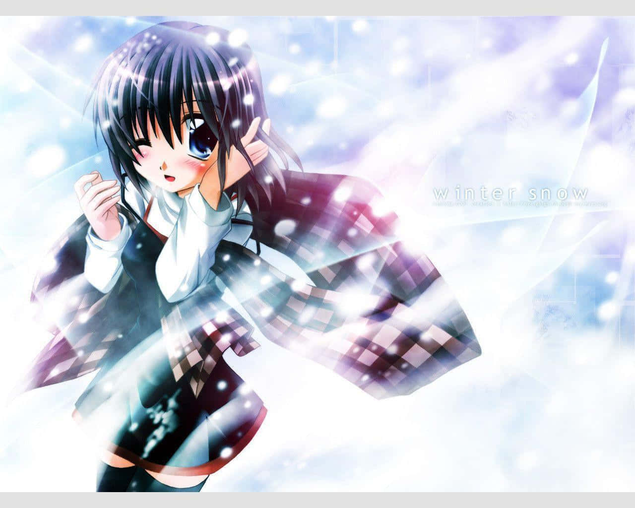 Animated Winter Snow Scene Wallpaper