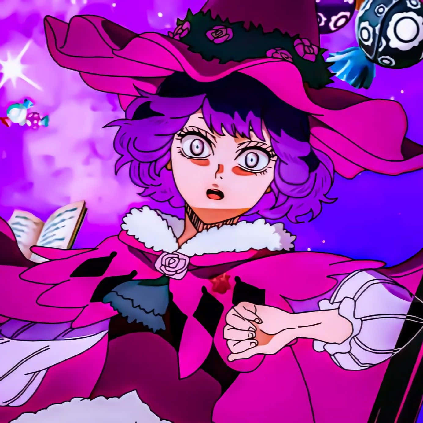 Animated Witch Surprised Expression Wallpaper