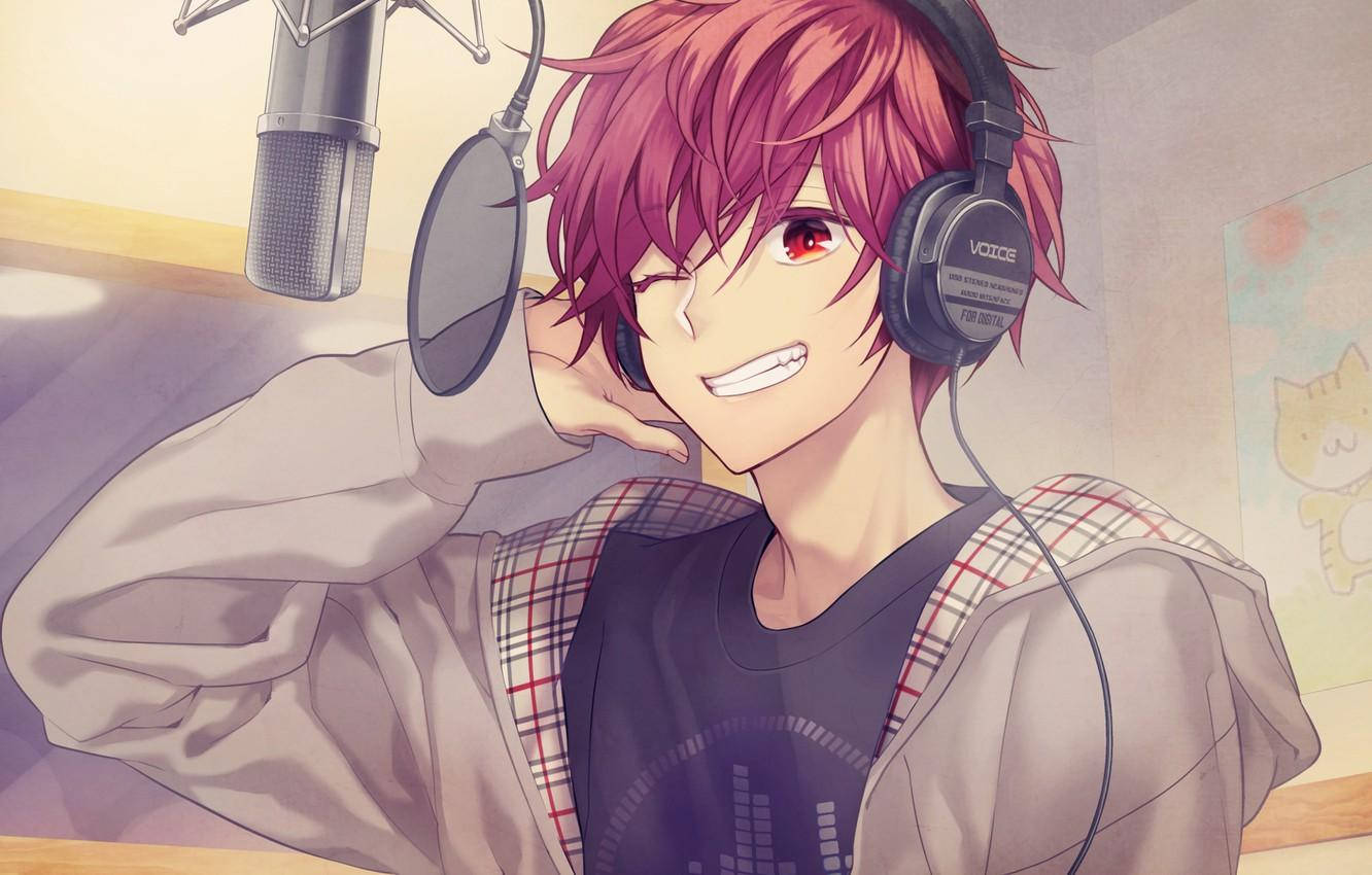 Animation Anime Boy Recording Studio Wallpaper