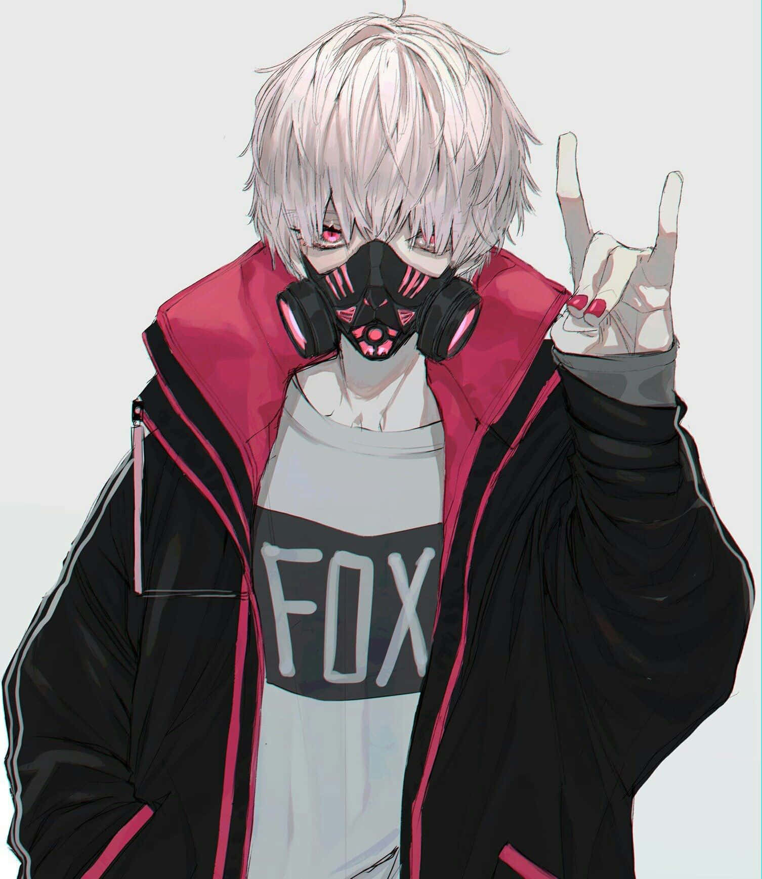 Anime Boy With Gas Mask Wallpaper