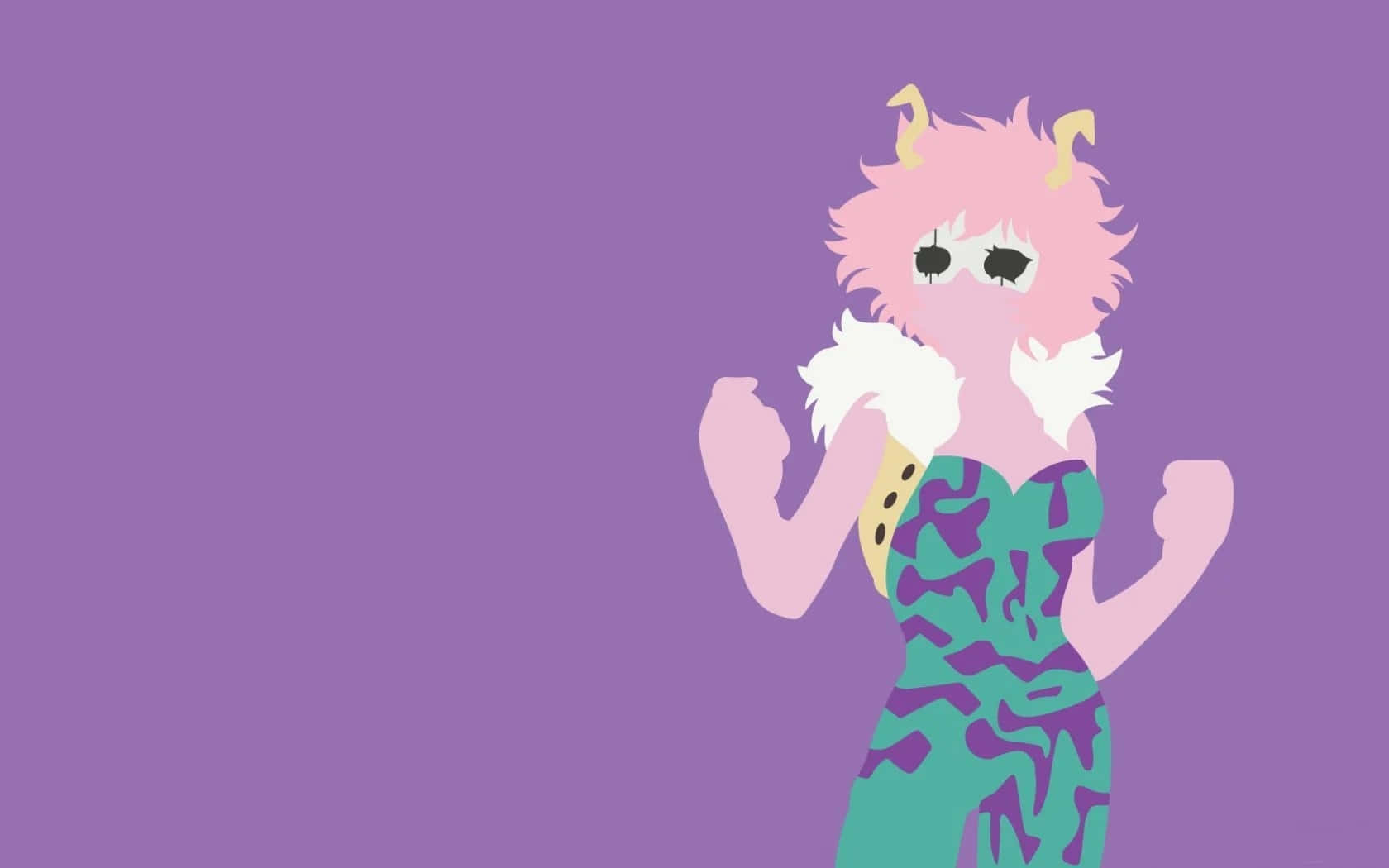 Anime Character - Ashido In Action Wallpaper