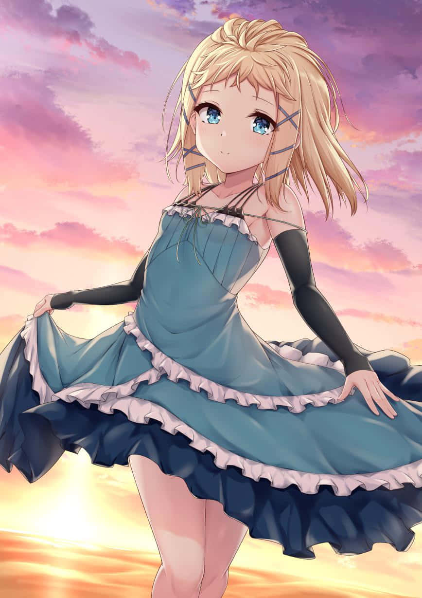 Anime Character, Tina Sprout, In Night Cityscape Wallpaper