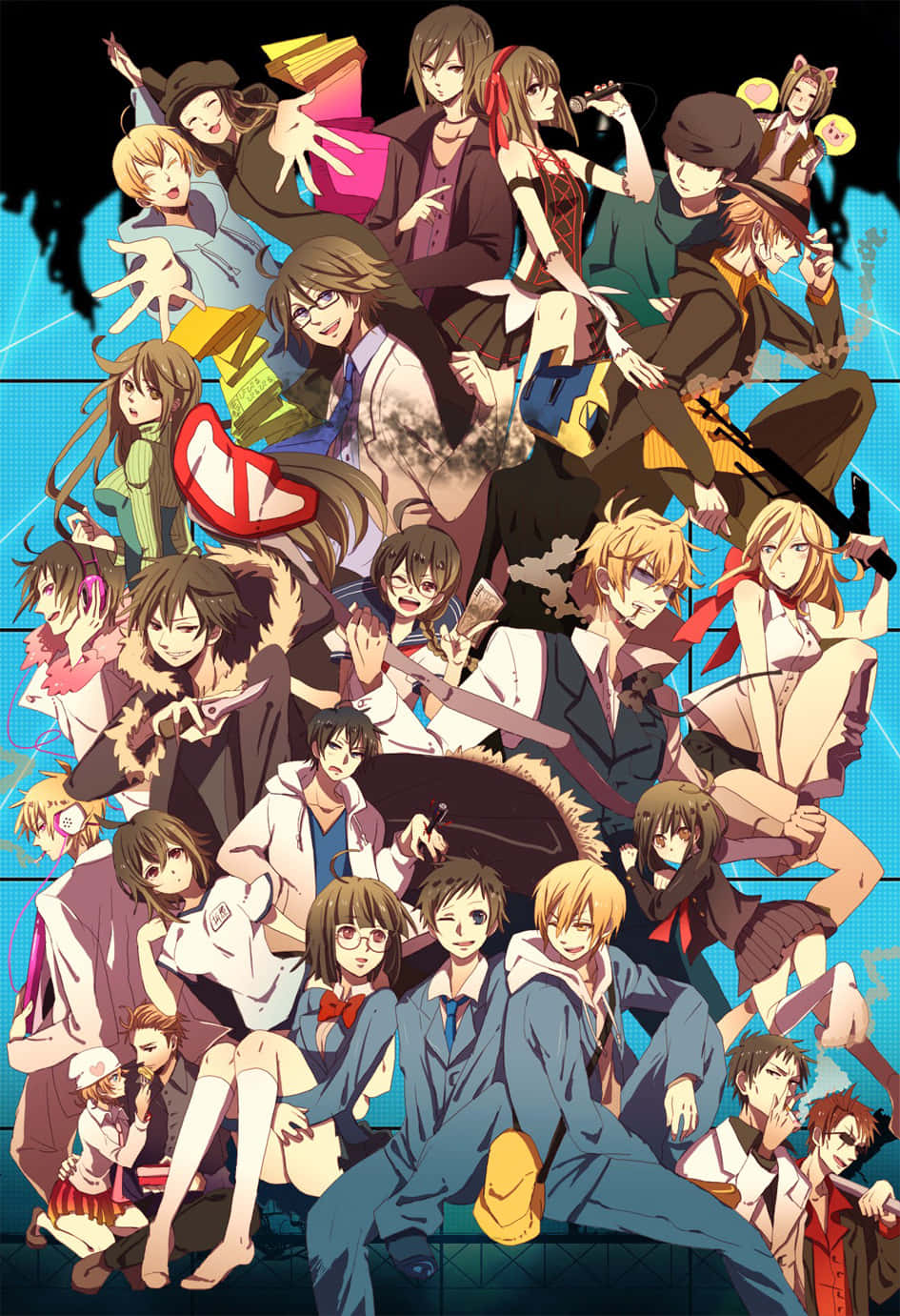 Anime Characters Collage Wallpaper