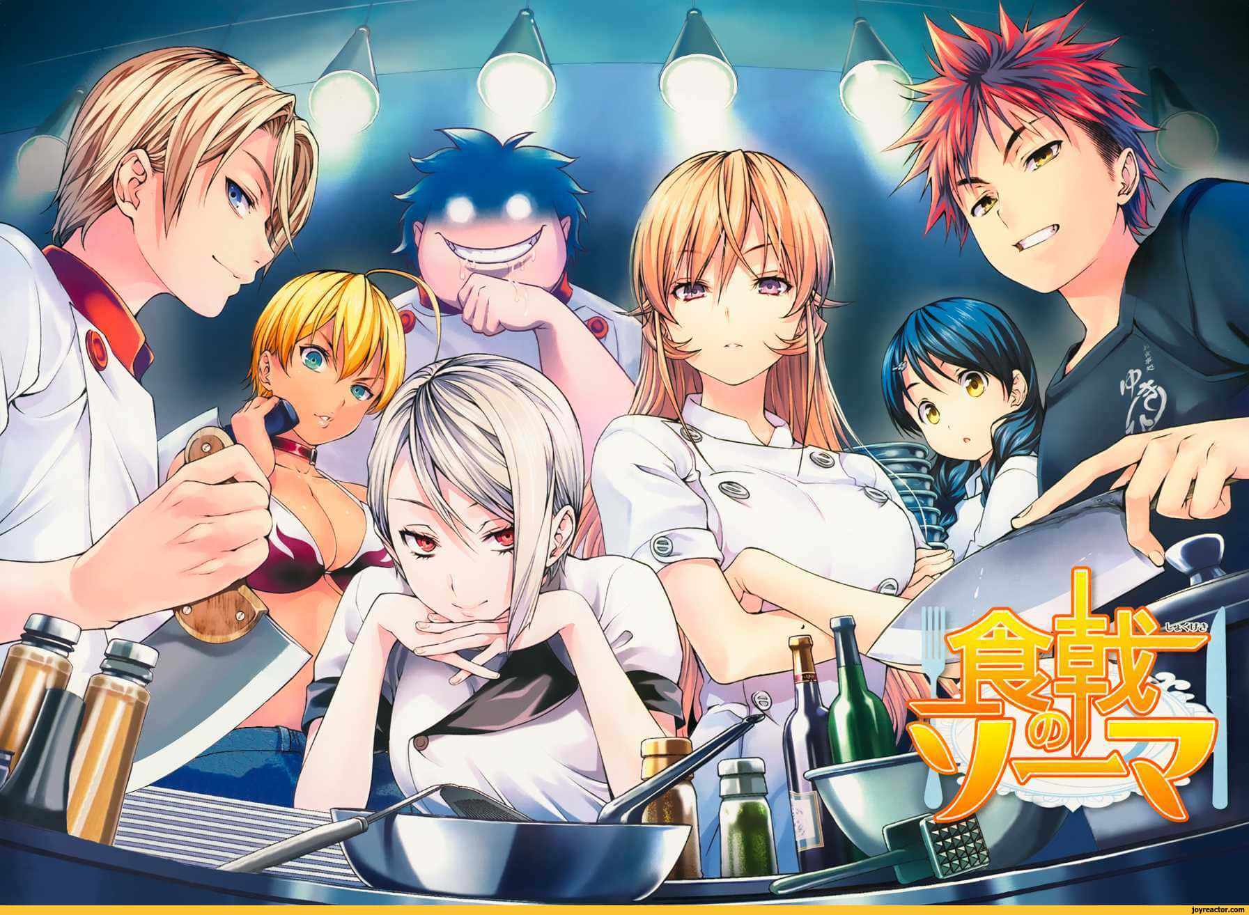 Anime Chefs Group Cooking Wallpaper