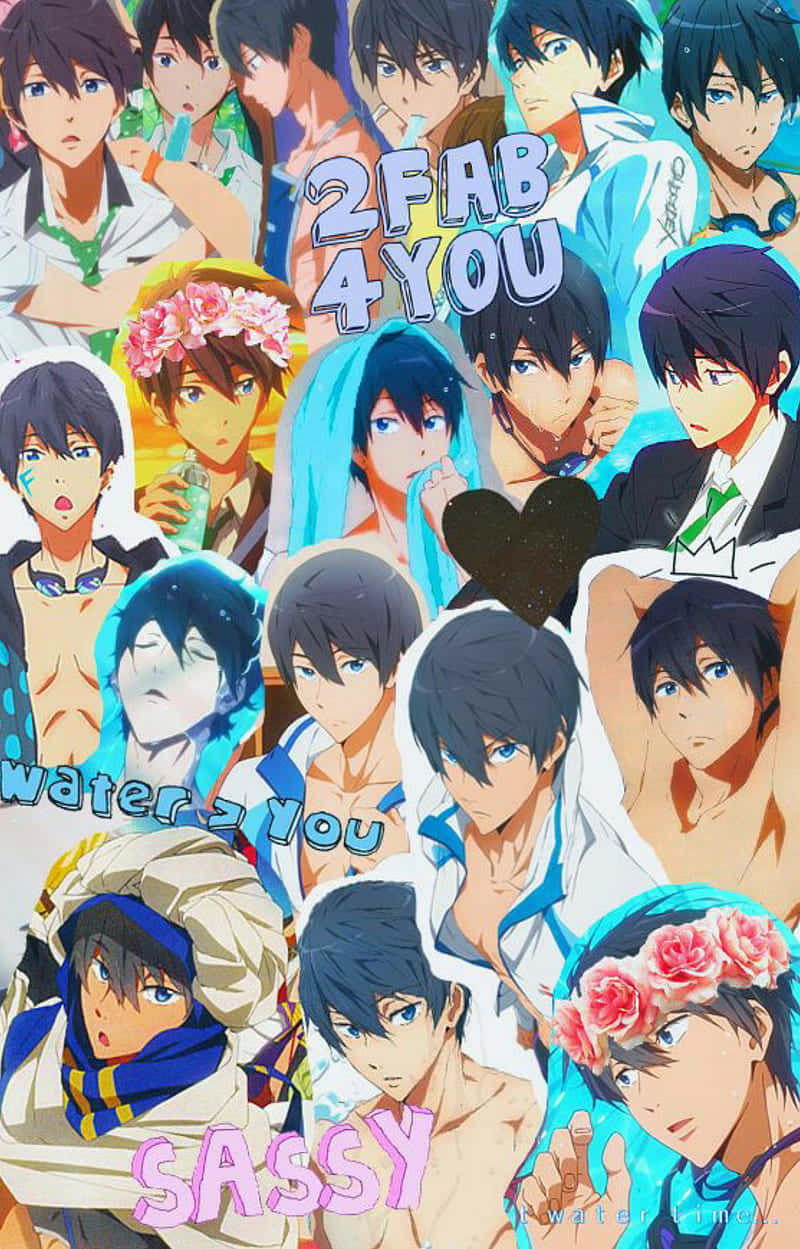 Anime Collage Haruka Nanase Free Wallpaper