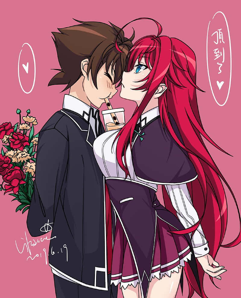 Anime Couple Isseiand Rias Gremory Wallpaper