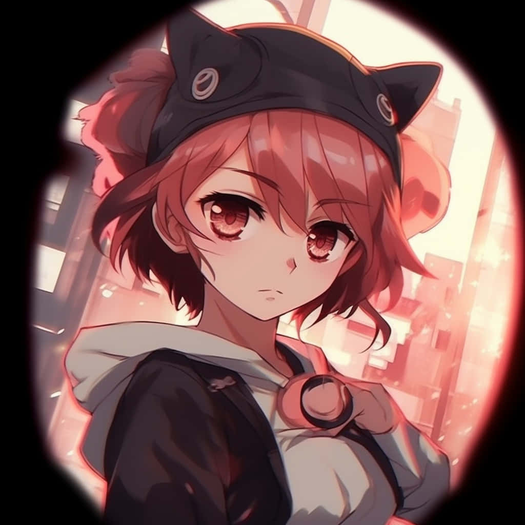 Anime Girl With Cat Hat_ Profile Wallpaper