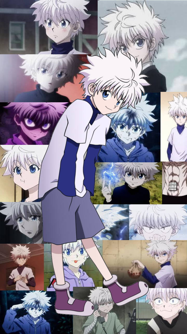 Anime Killua Zoldyck With Collage Wallpaper