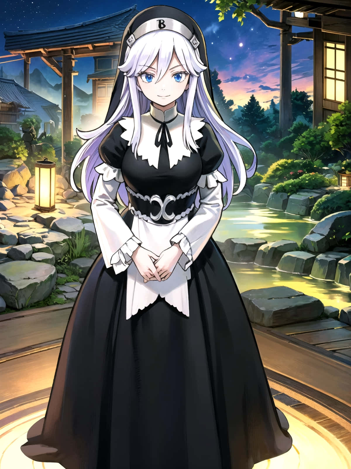 Anime Maid With Blue Eyes Wallpaper