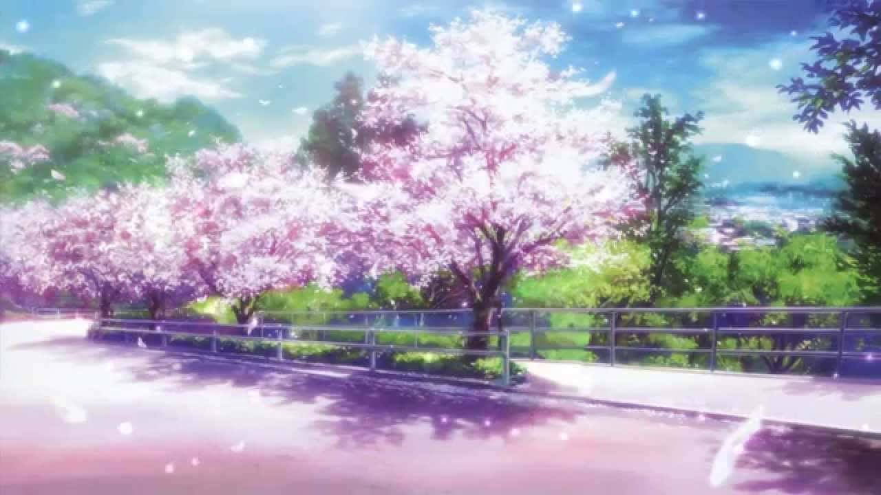 Anime Park Scenery 1280 X 720 Wallpaper