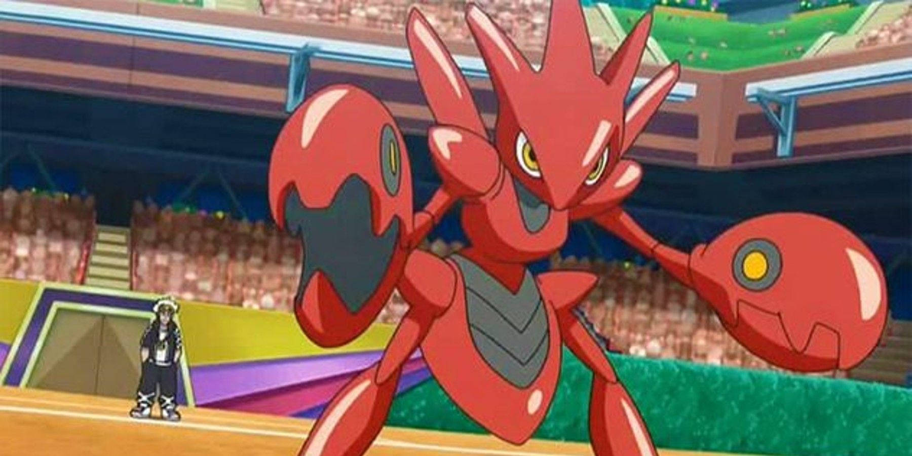 Anime Scizor With Trainer Wallpaper