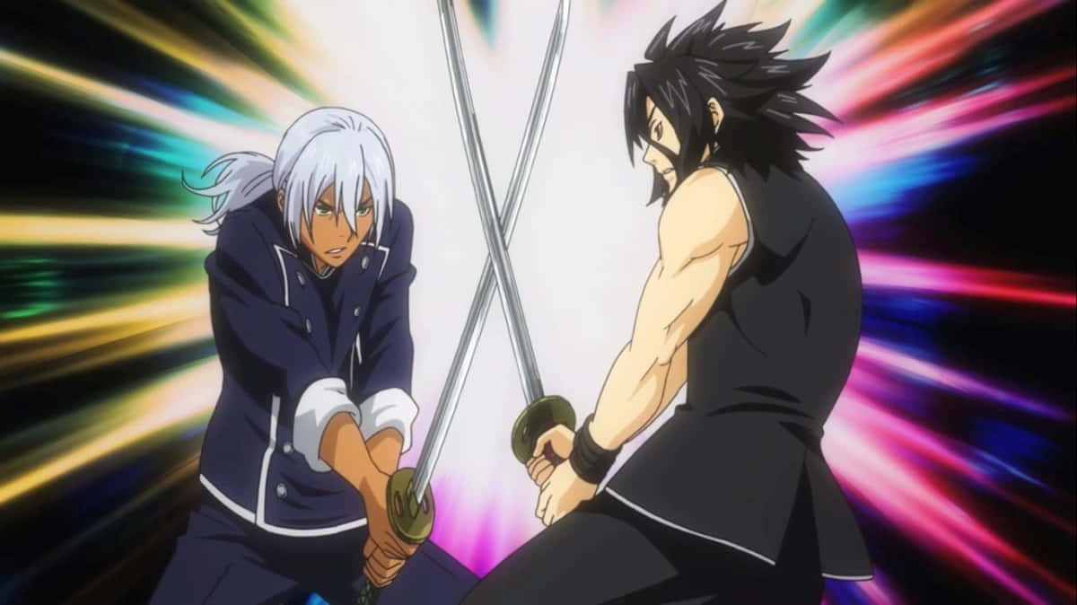 Anime Swordsmen Duel Action Wallpaper