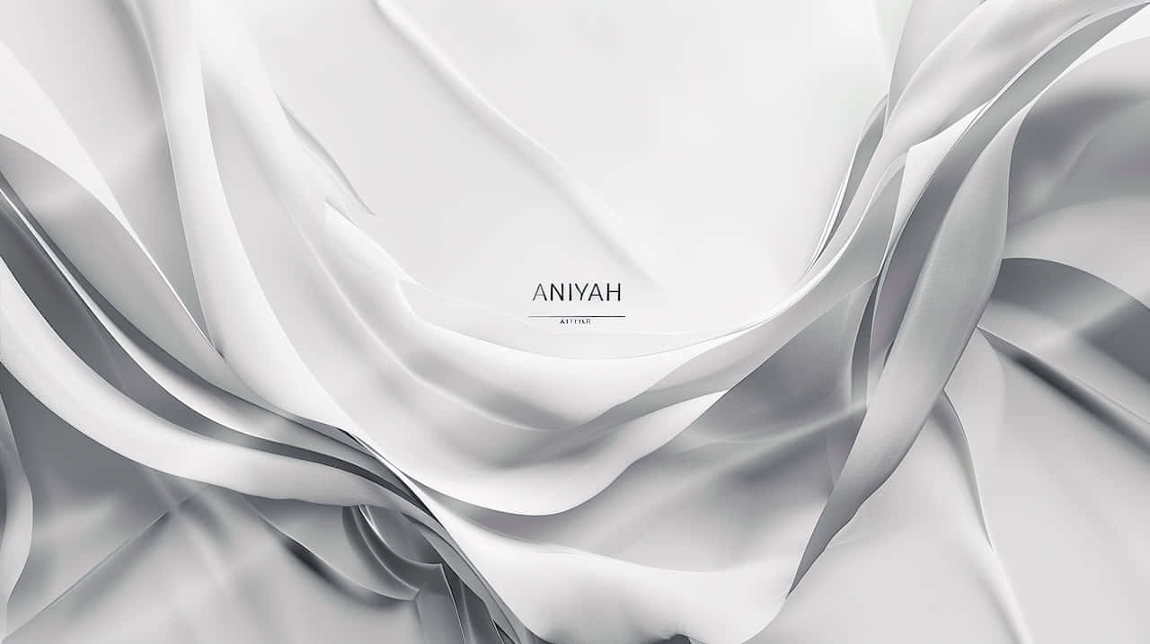 Aniyah Abstract White Fabric Waves Wallpaper