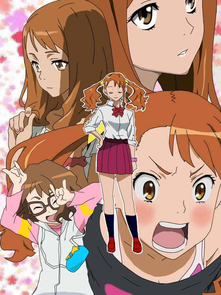 Anjou Naruko Expressions Collage Wallpaper