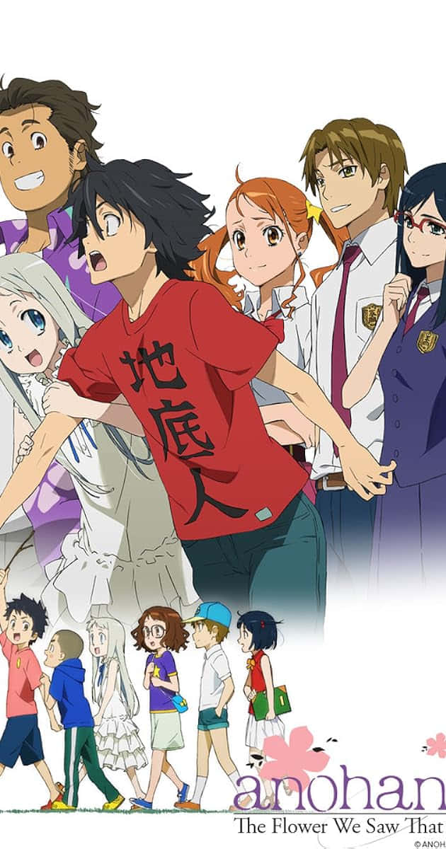 Anohana Characters Jinta Yadomi Center Wallpaper