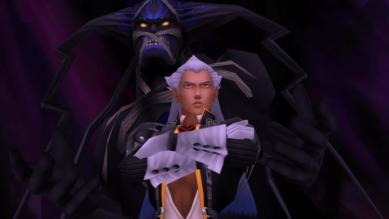 Ansem Seeker Of Darkness In A Dramatic Pose Wallpaper