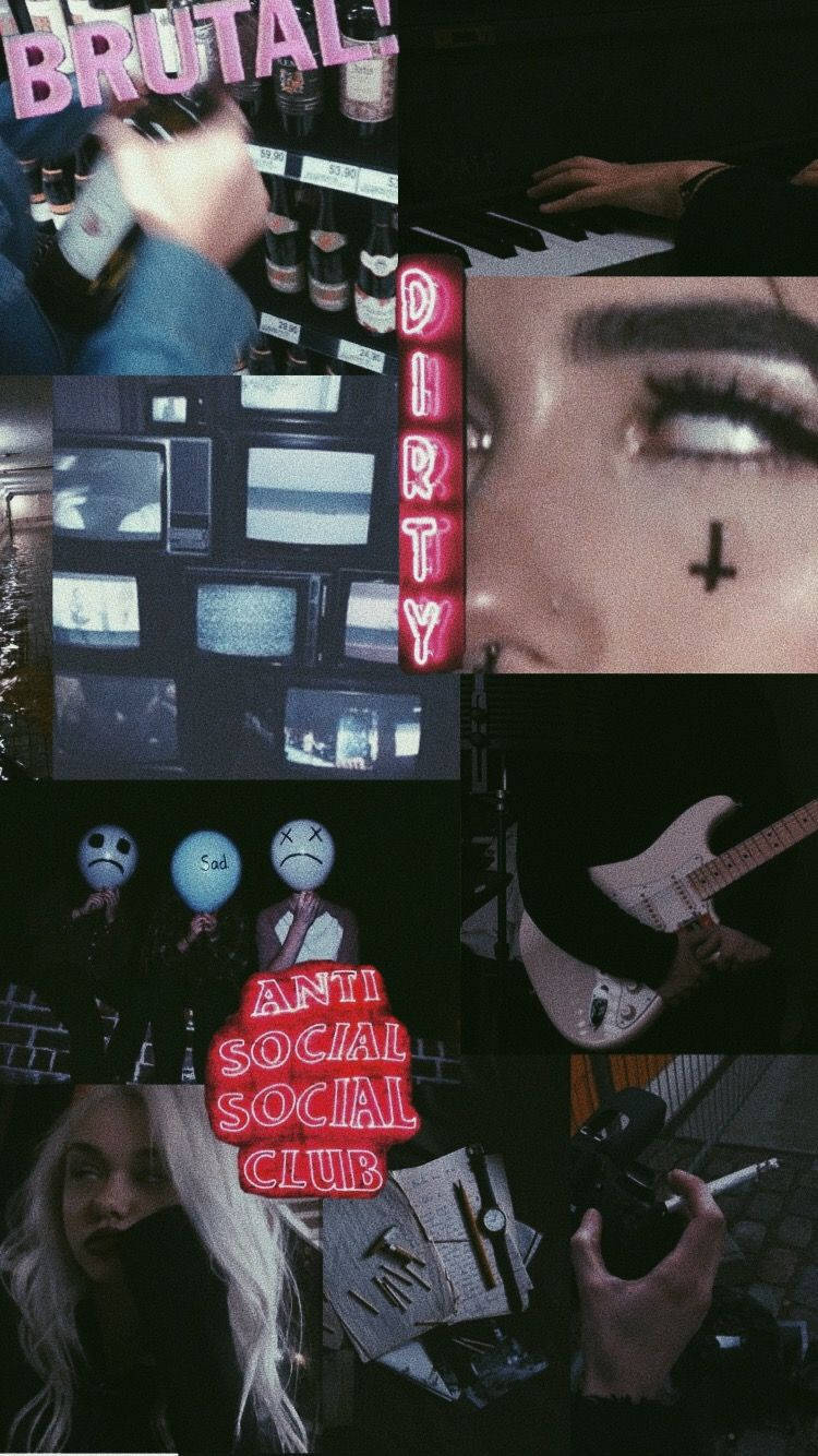 Anti Social Club Aesthetic Grunge Iphone Wallpaper