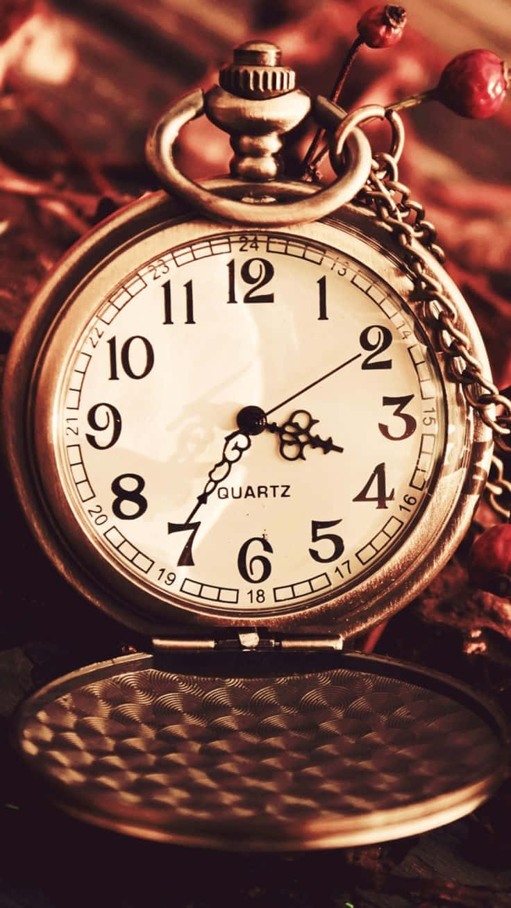 Antique Pocket Watch Timepiece Wallpaper