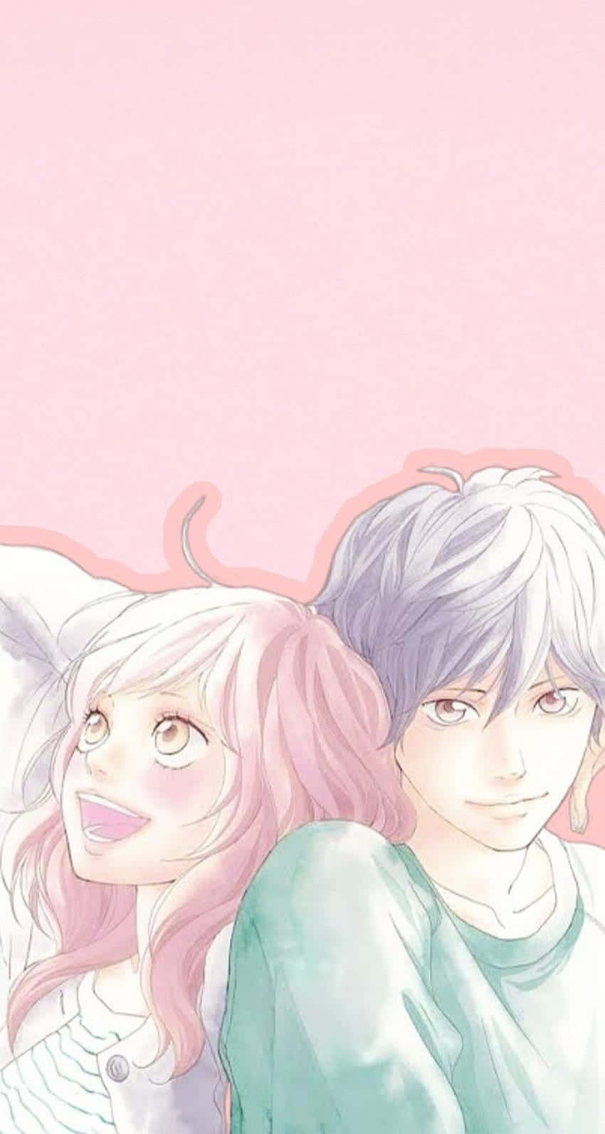 Ao Haru Ride Anime Couple Wallpaper