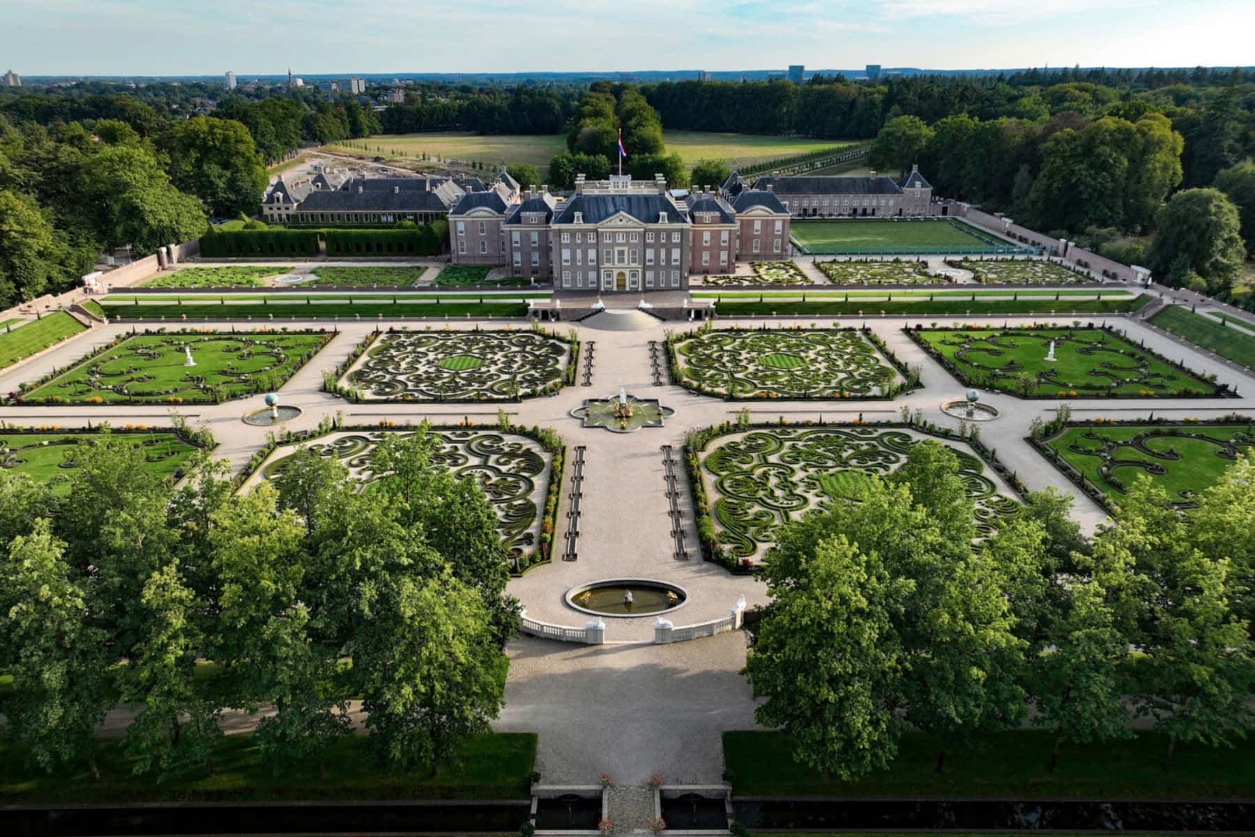 Apeldoorn Palace Gardens Aerial View Wallpaper