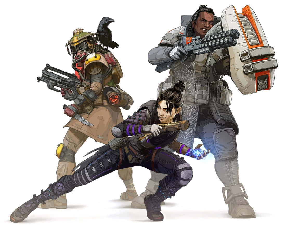 Apex Legends Trio Readyfor Action Wallpaper