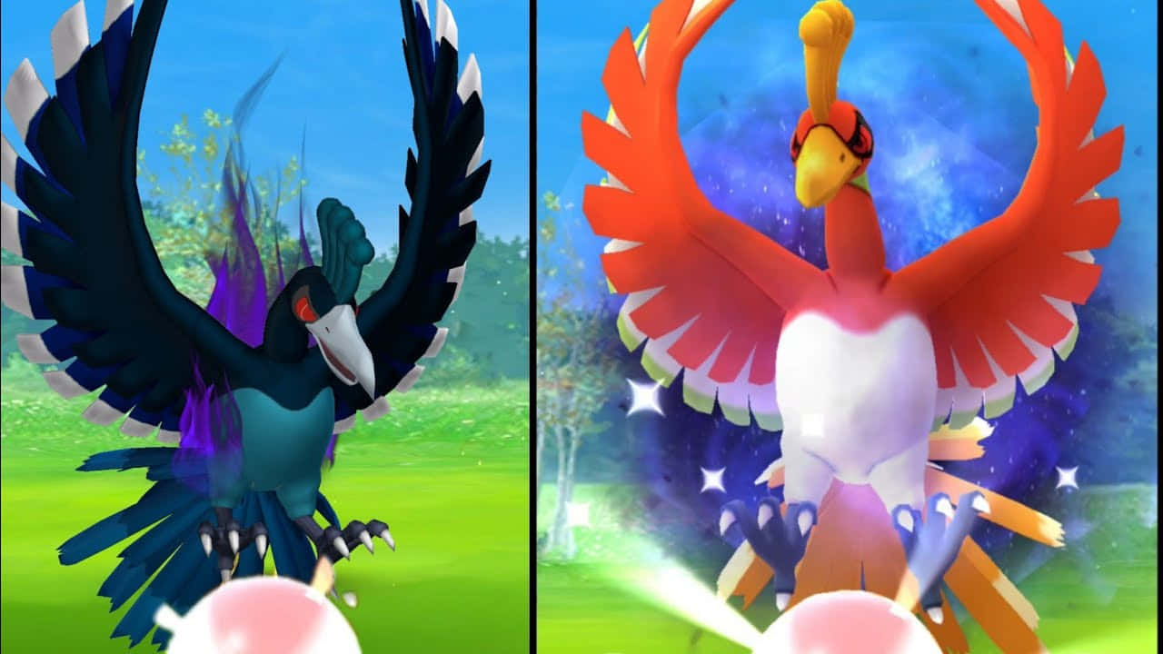 Apex Shadow Ho-oh Next To Ho-oh Wallpaper