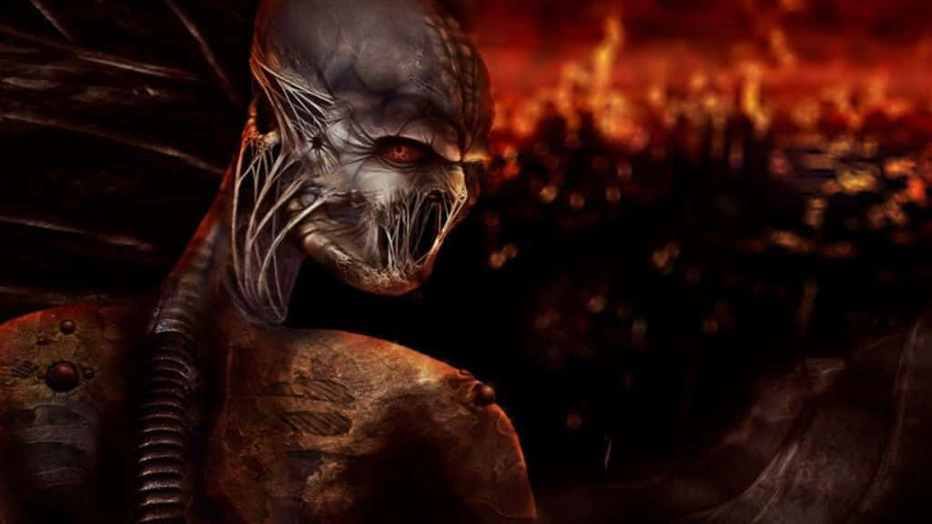 Apocalyptic_ Alien_ Warrior Wallpaper