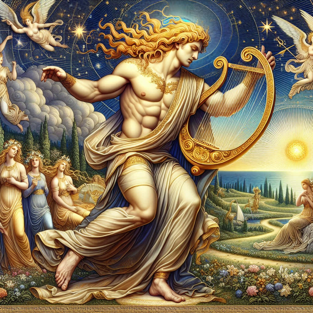 Apollo Greek Godof Musicand Light Wallpaper