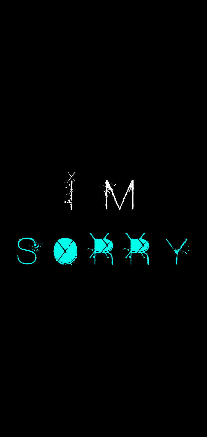 Apology Expression Black Background Wallpaper