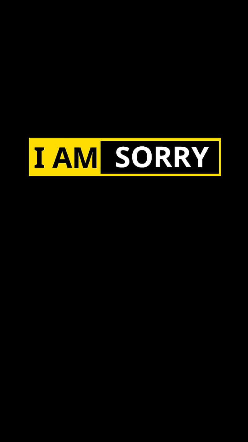 Apology Statement Black Yellow Wallpaper