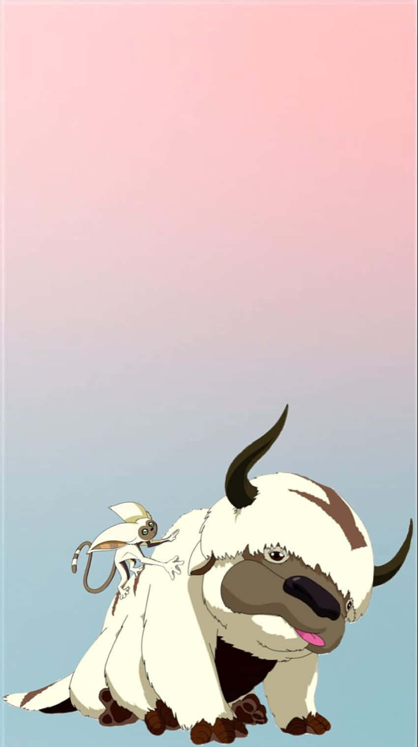 Appa_and_ Momo_ Avatar_ Animation Wallpaper