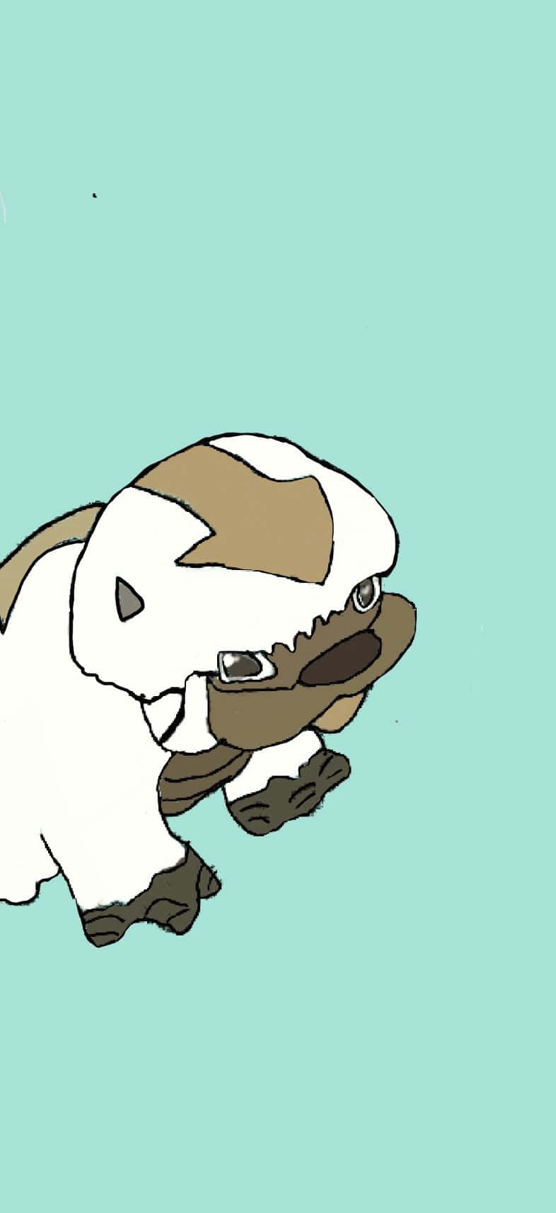 Appa From Avatar On Mint Green Screen Wallpaper