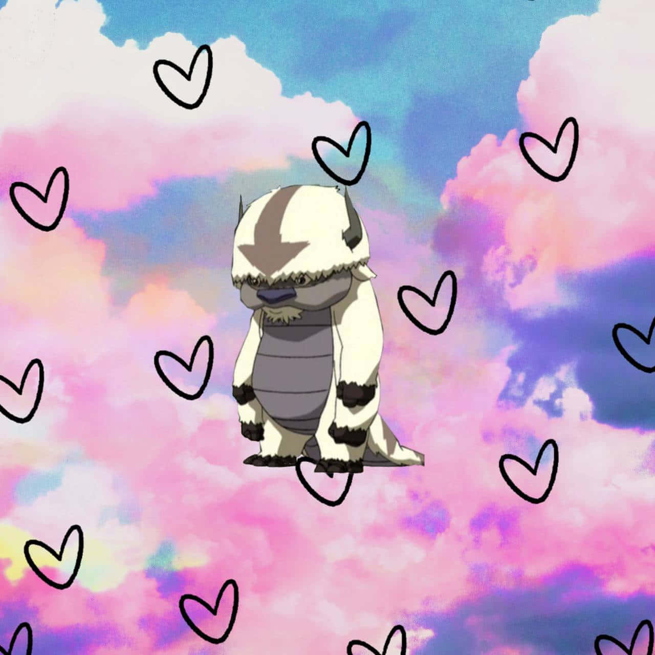 Appa Sky Hearts Background Wallpaper