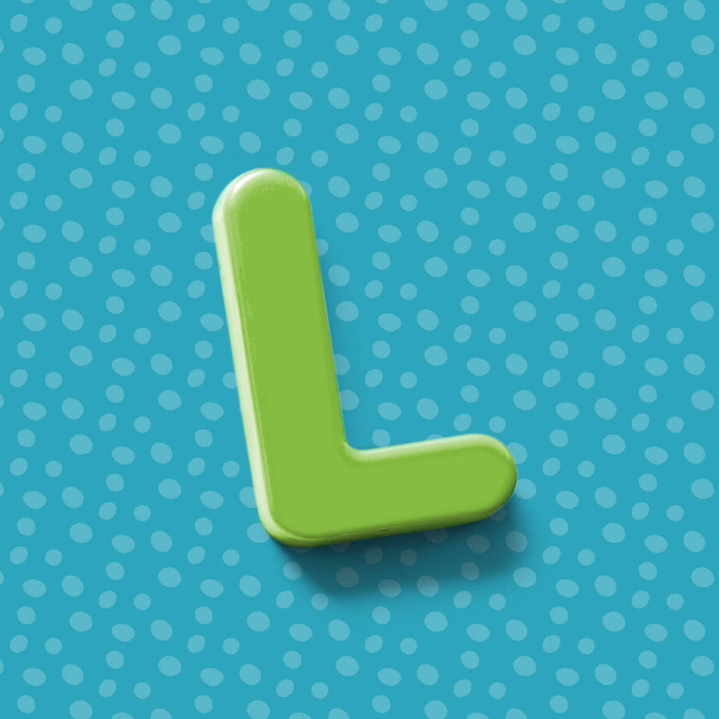 Apple Green Letter L Wallpaper