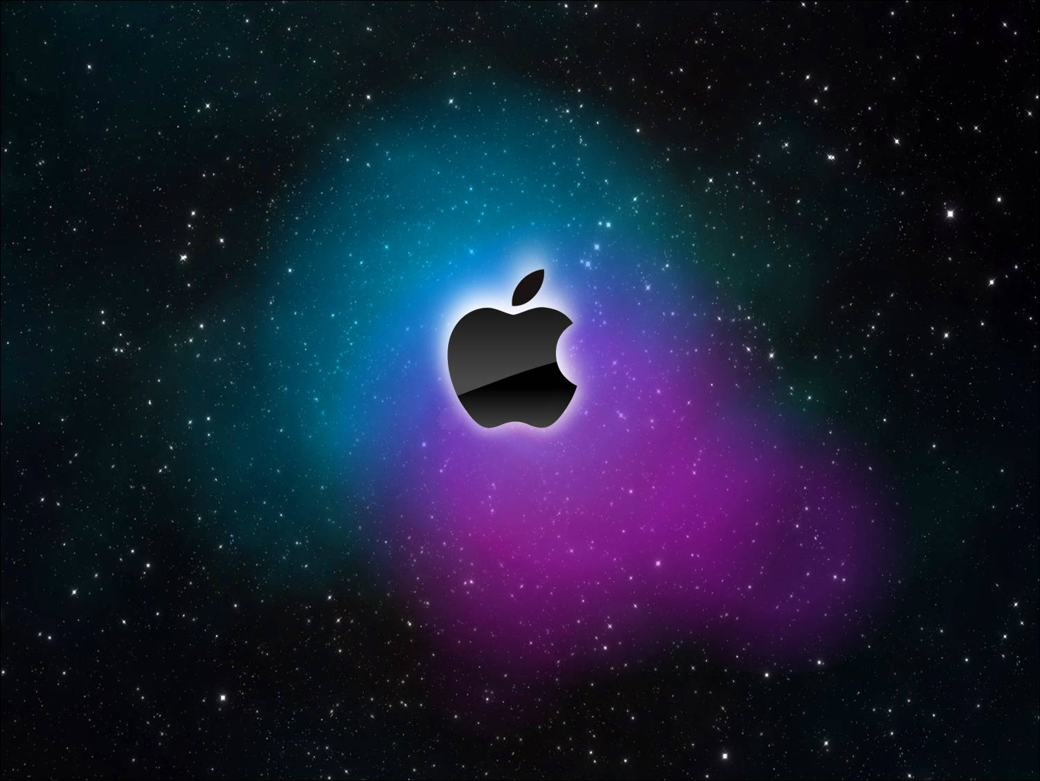 Apple Hd Desktop Glowing Galaxy Wallpaper