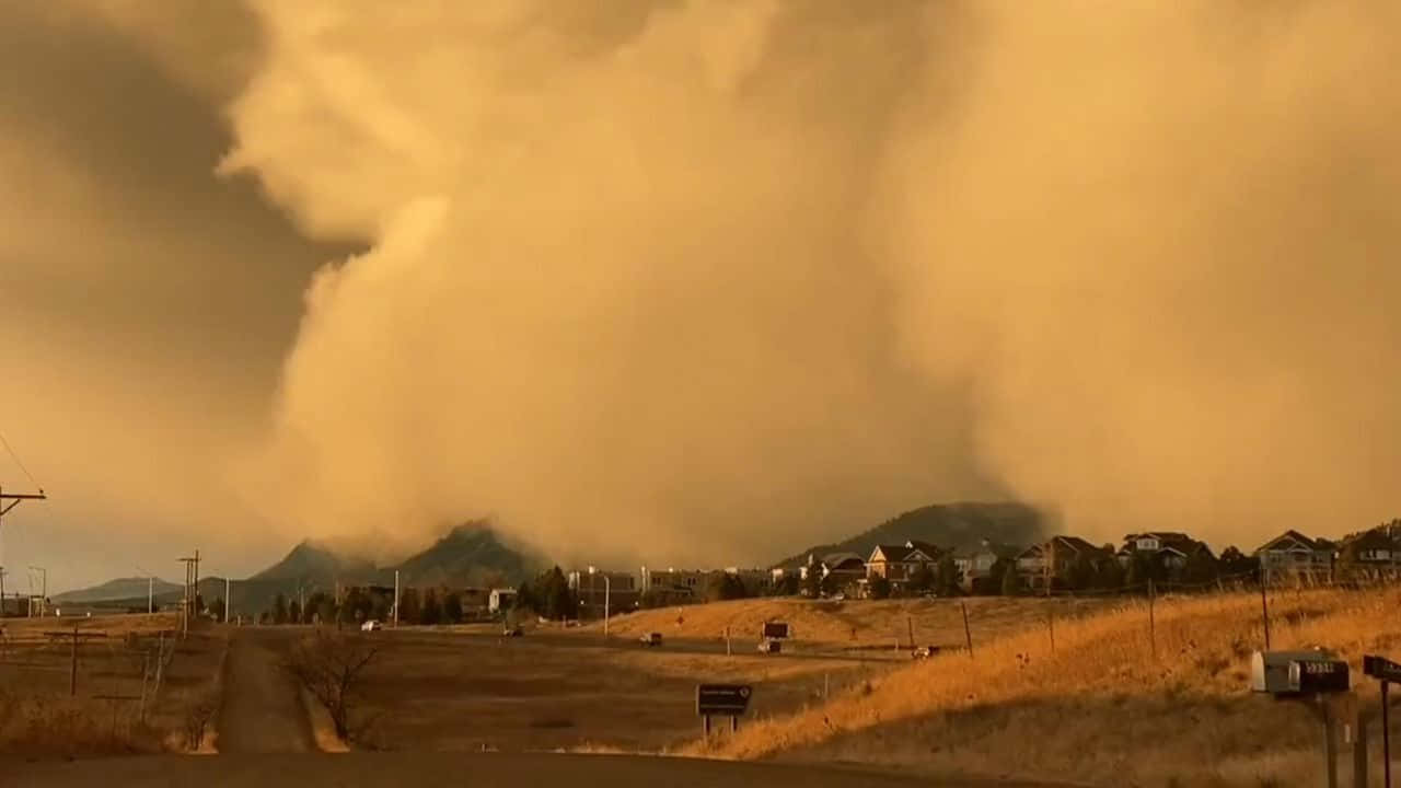 Approaching_ Dust_ Storm_ Over_ Residential_ Area.jpg Wallpaper