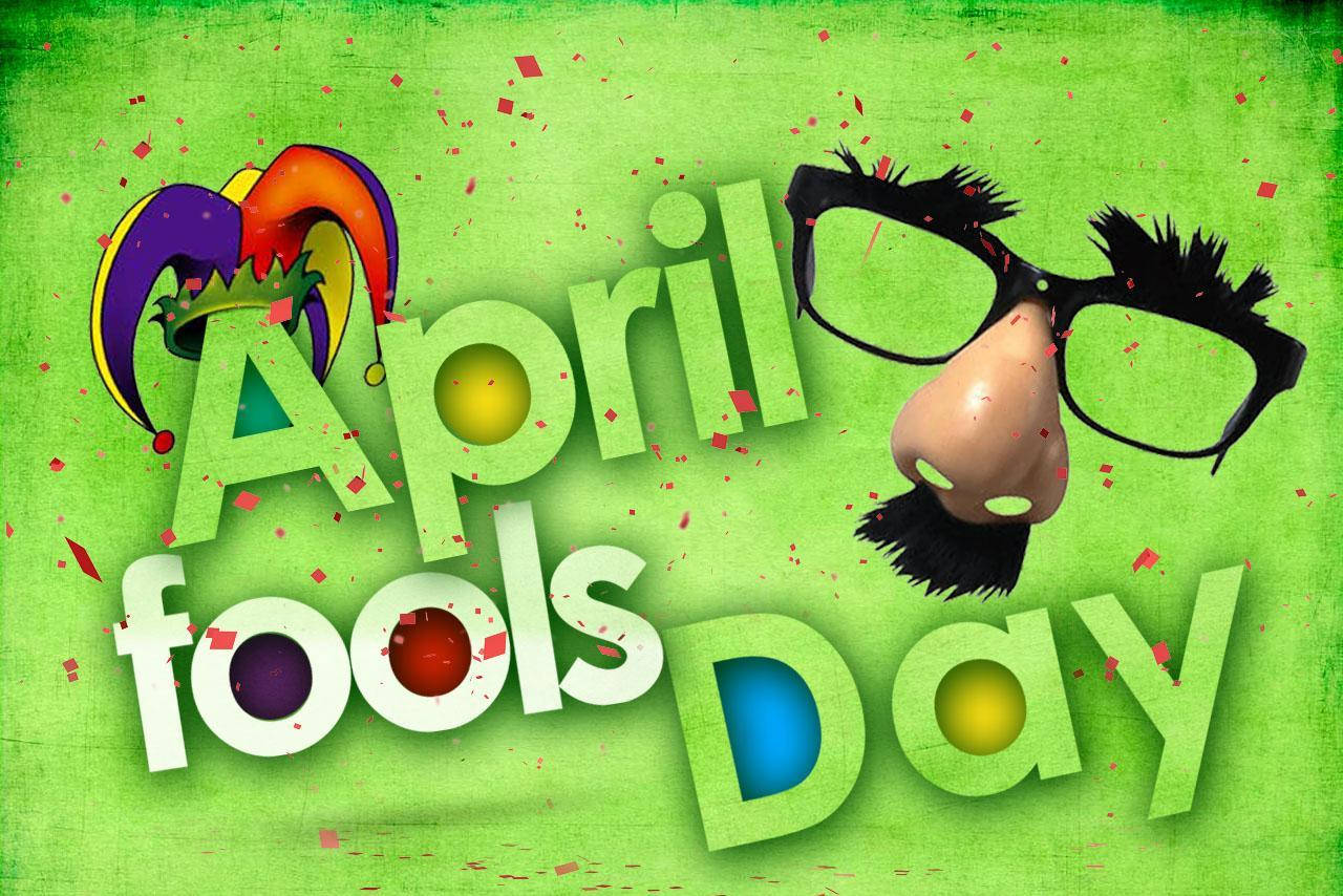 April Fools Day Bright Green Wallpaper