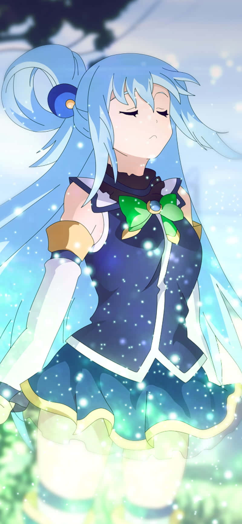 Aqua Snowfall Serene Moment.jpg Wallpaper