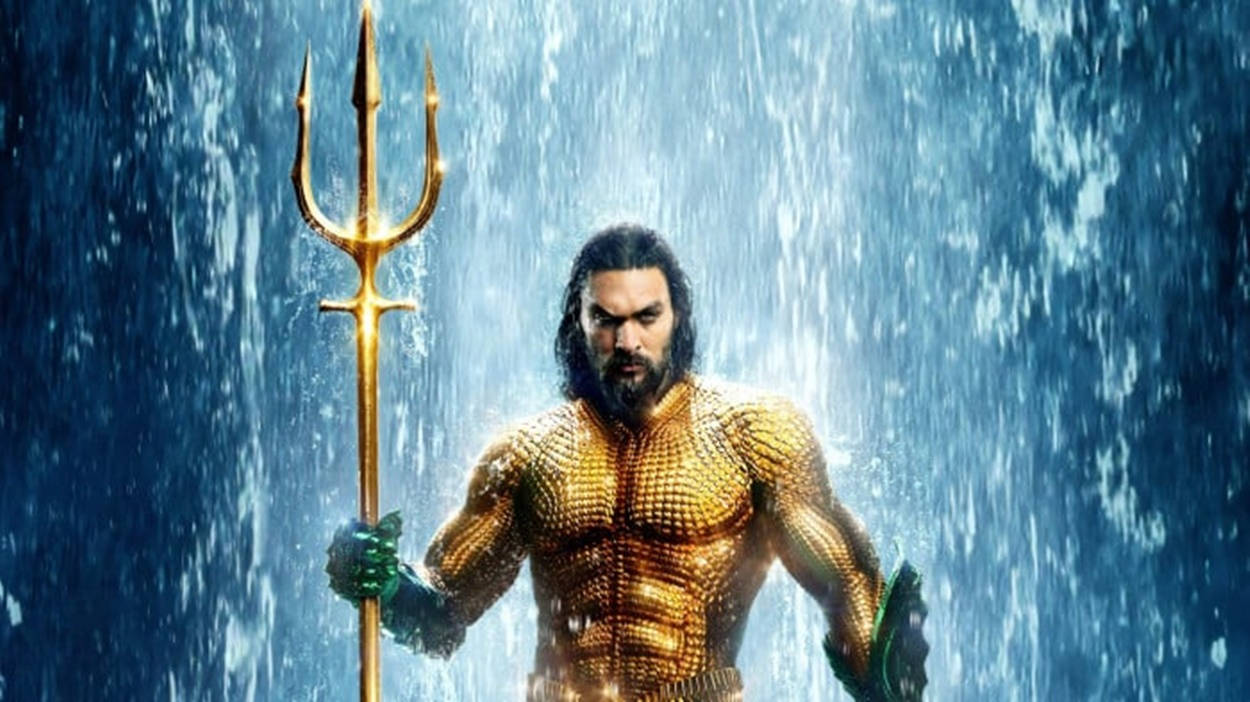 Aquaman With Trident Movie Wallpaper