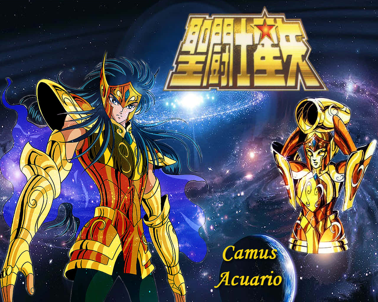 Aquarius Camus In His Shining Golden Armor Wallpaper