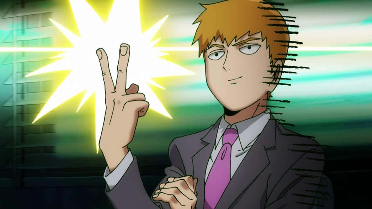 Arataka Reigen - Powerful Psychic In Action Wallpaper