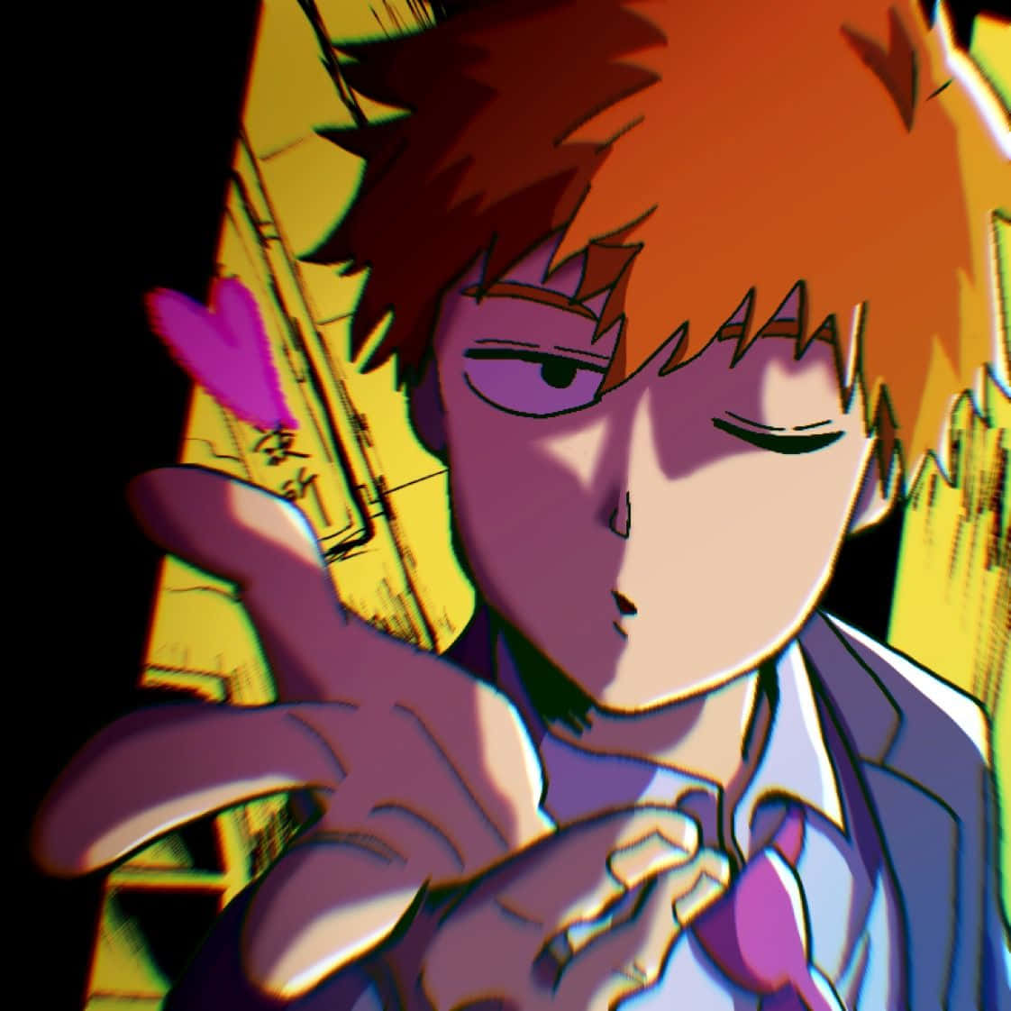 Arataka Reigen Striking A Dynamic Pose In A High-resolution Wallpaper Wallpaper