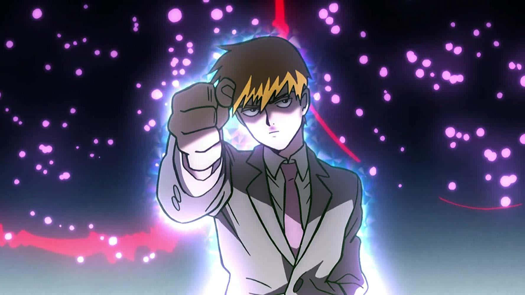 Arataka Reigen Unleashing Psychic Powers Wallpaper