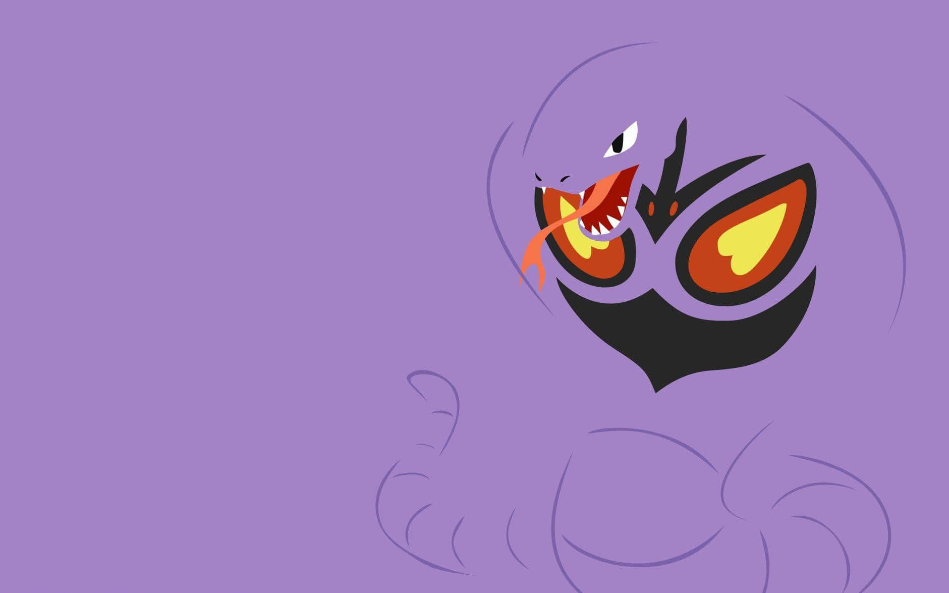 Arbok Blending In The Purple Background Wallpaper