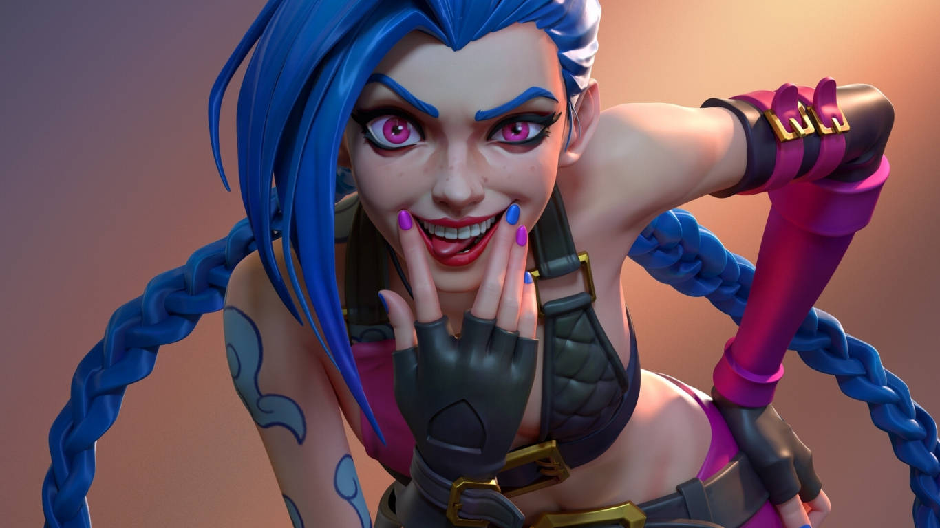 Arcane Jinx Character Wallpaper