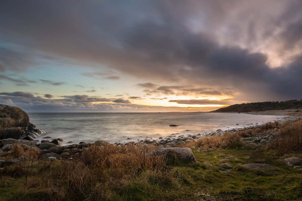 Arendal Coastline Sunset Wallpaper