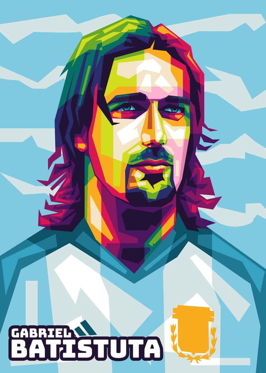 Argentina Gabriel Batistuta Vector Art Wallpaper