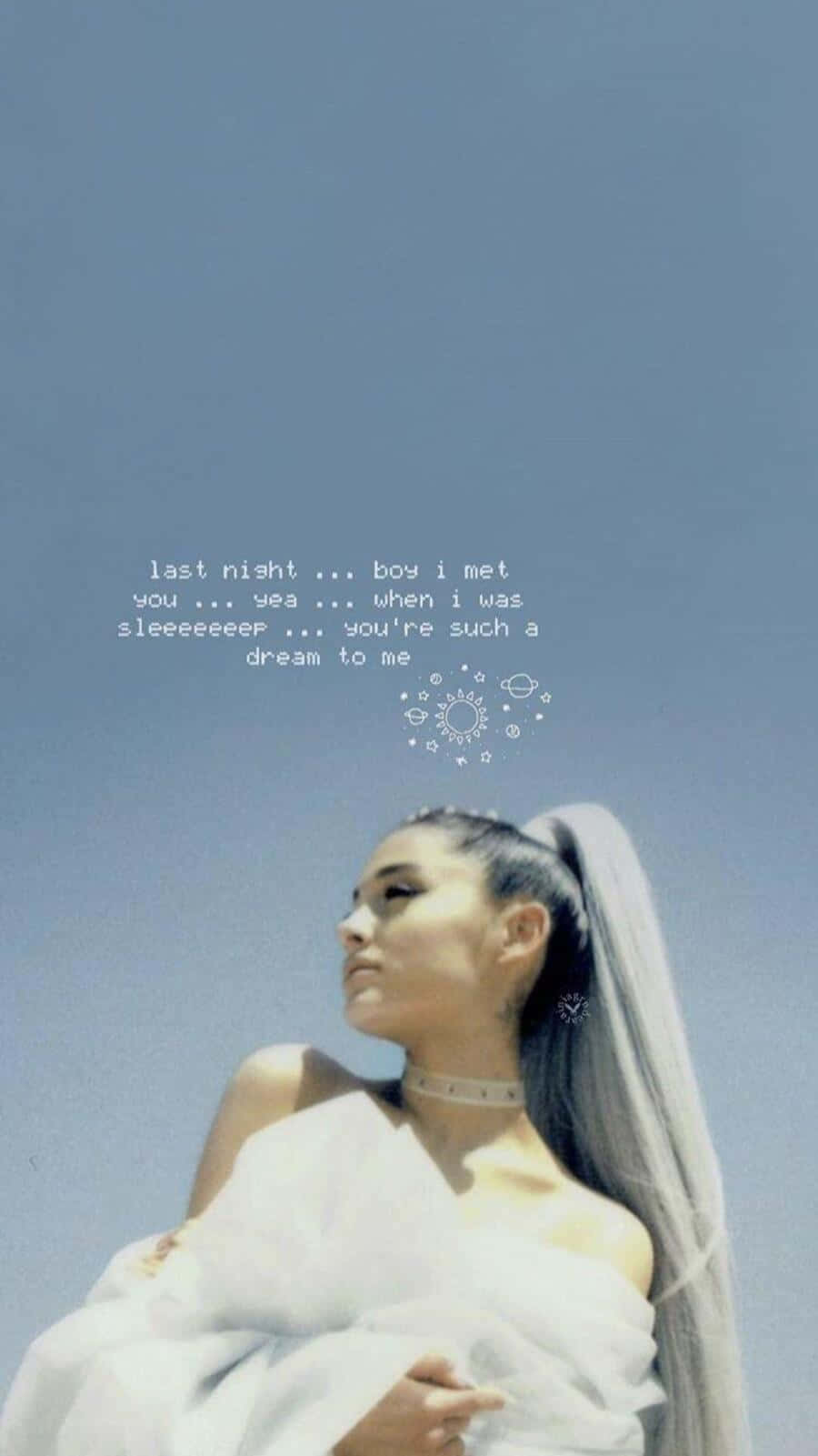 Ariana Grande In A Vintage-inspired Aesthetic Setting Wallpaper