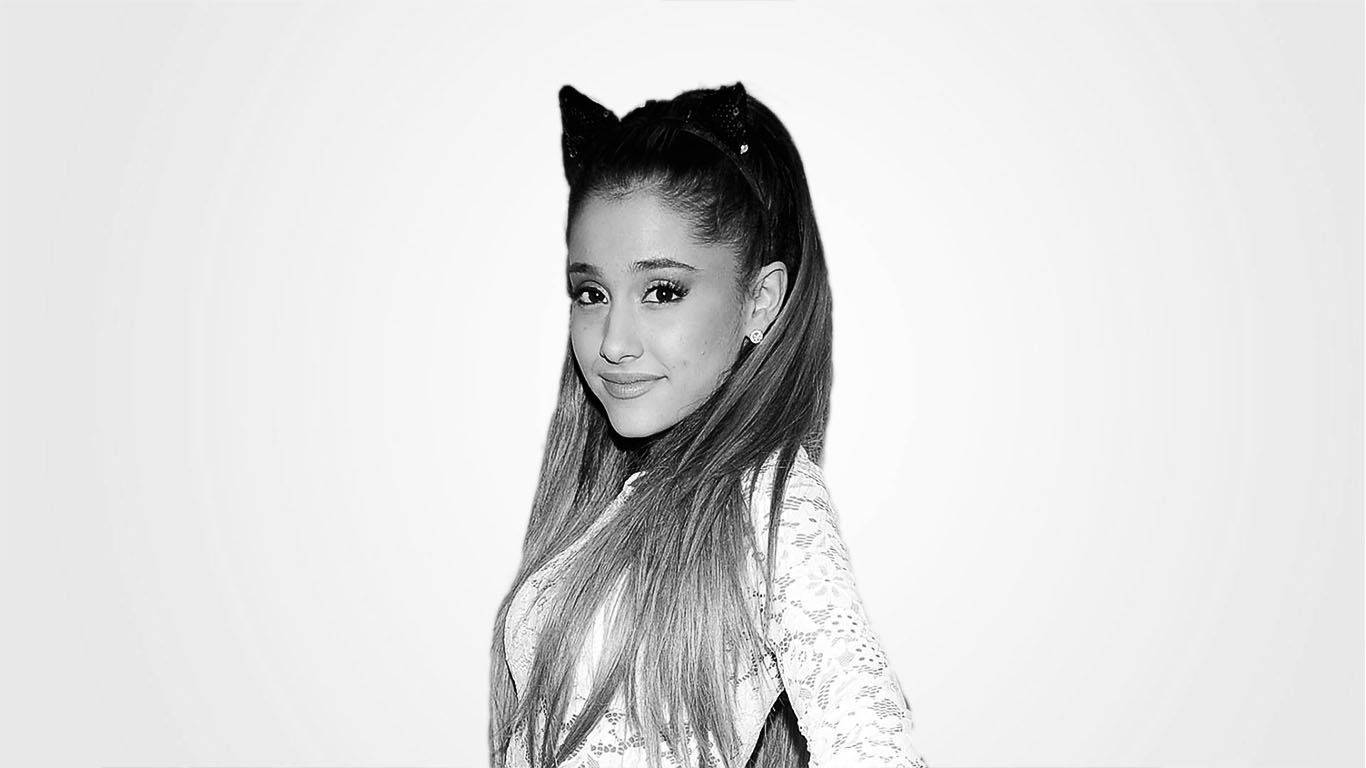 Ariana Grande In Her Iconic Cat Ears Wallpaper